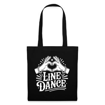 Line Dance Heart Hand Illustration - Tote Bag - black - Front