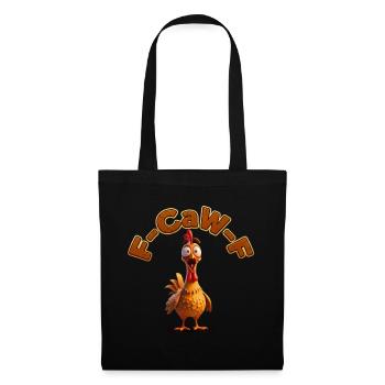F-Caw Cartoon Hahn | lustige Bilder, Lifestyle - Stoffbeutel - Schwarz - Vorne