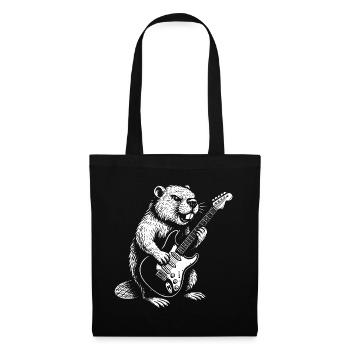 Beaver Guitar Hero - Tote Bag - black - Front