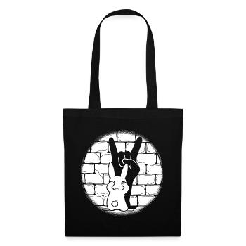 Bunny Skirt Gesture in Front of Brick - Tote Bag - black - Front