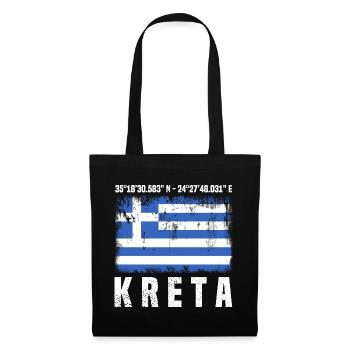 Crete Coordinates - Tote Bag - black - Front