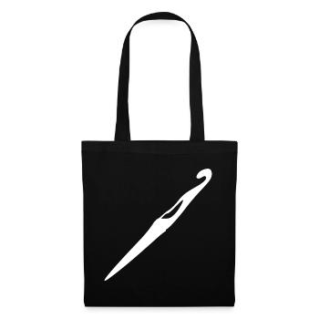 Crochet Crochet Hook Gift - Tote Bag - black - Front