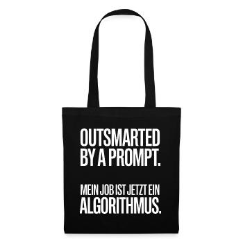 Outsmarted by a Prompt – Algorithmus - Stoffbeutel - Schwarz - Vorne