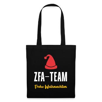 ZFA Team Weihnachtsfeier Frohe Weihnachten - Stoffbeutel - Schwarz - Vorne