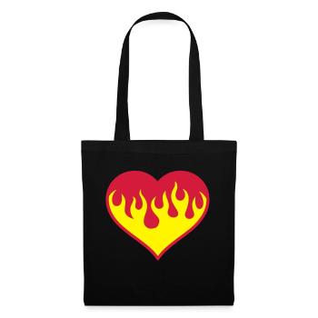 Coeur Flamboyant - Sac en tissu - noir - Devant