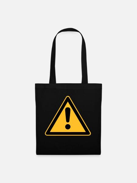 Safety-Sign Warning - Stoffbeutel - Schwarz