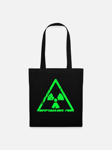 radioactive toxic green - Stoffbeutel - Schwarz