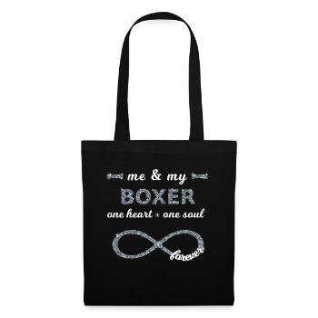 me & my deutscher Boxer Hunderasse Hund Hunde 8 - Stoffbeutel - Schwarz - Vorne