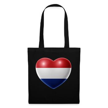 Heart (Netherlands / Nederland) - Tote Bag - black - Front