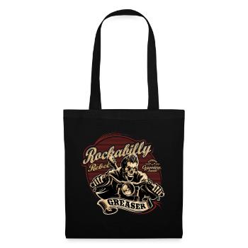 Rockabilly Rebel Gasoline Bandit Greaser Biker - Stoffbeutel - Schwarz - Vorne