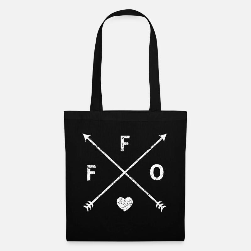 FFO Frankfurt Oder Brandenburg Hipster Geschenk - Stoffbeutel - Schwarz