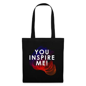 you inspire me - Sac en tissu - noir - Devant