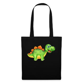 dinosaure - Sac en tissu - noir - Devant