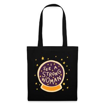 Strong Woman Graphic - Tote Bag - black - Front