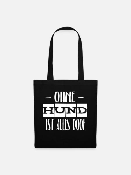 Hund - Stoffbeutel - Schwarz