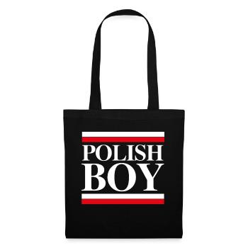 Polish Boy | Polnischer Spruch Polen Geschenk - Stoffbeutel - Schwarz - Vorne