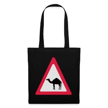Caution Camel Traffic Sign - Tote Bag - black - Front