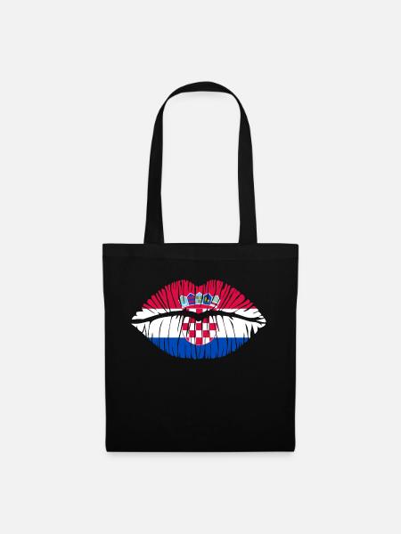 Kuss Kroatien - Stoffbeutel - Schwarz