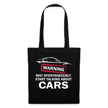 Commencer à parler de voitures - Sac en tissu - noir - Devant