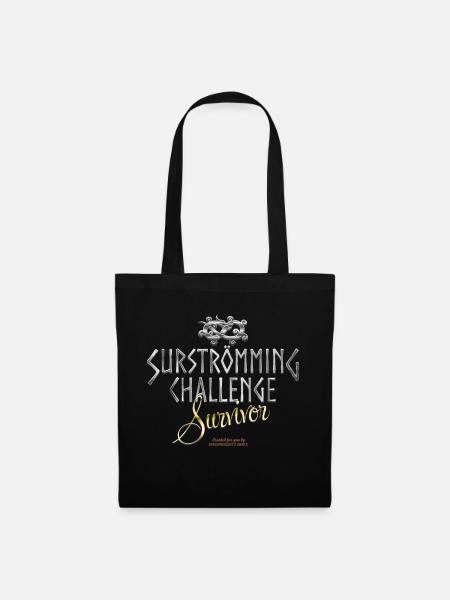 Surströmming Challenge Survivor - Stoffbeutel - Schwarz
