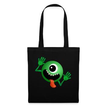 Extraterrestre drôle - Sac en tissu - noir - Devant