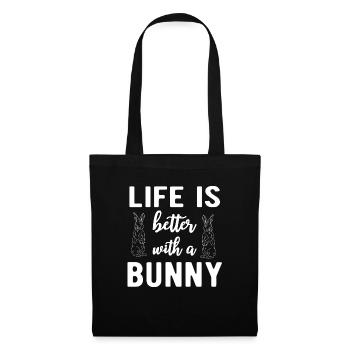 RABBITS : Life With - Sac en tissu - noir - Devant