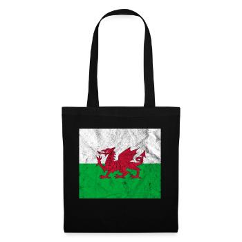 Wales Flag Vintage - Tote Bag - black - Front