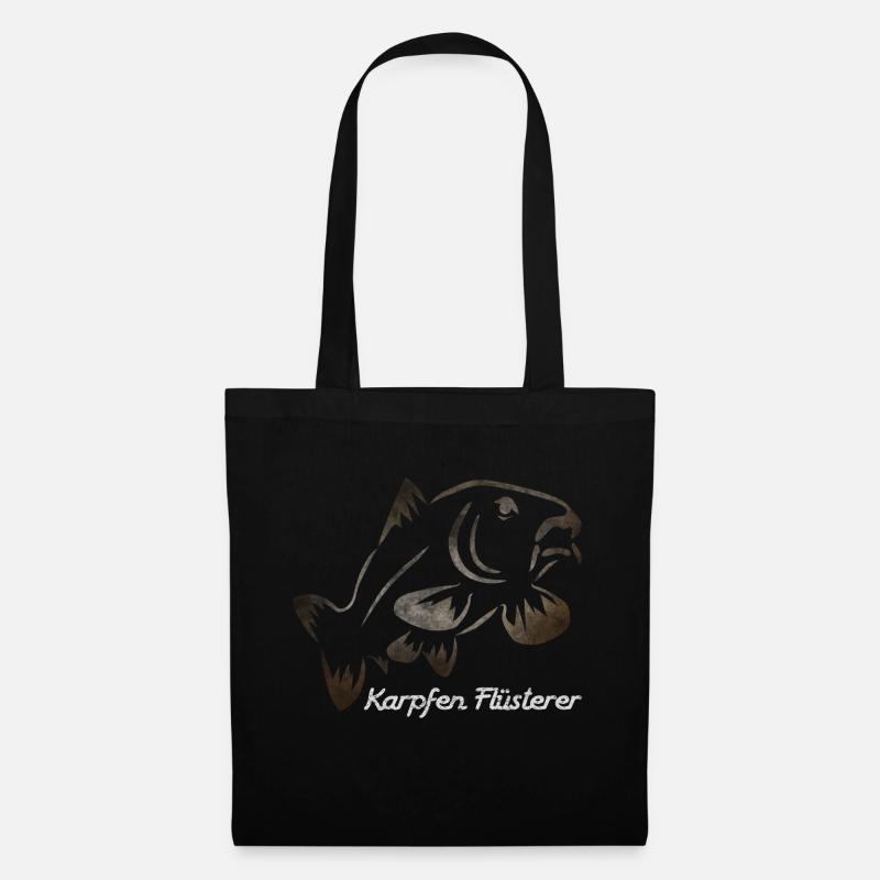 Karpfen Flüsterer - Stoffbeutel - Schwarz