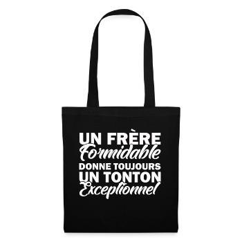 un frère formidable donne un tonton exceptionnel - Sac en tissu - noir - Devant