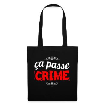 ça passe crime - Sac en tissu - noir - Devant