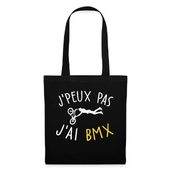 je peux pas j'ai bmx - Sac en tissu - noir - Devant