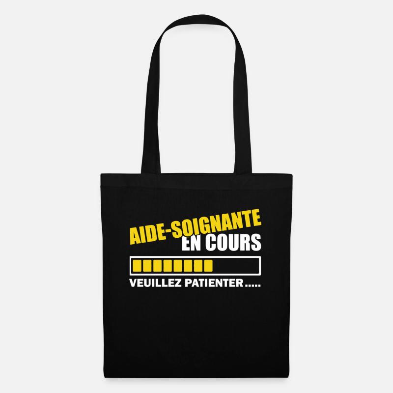 aide soignante en cours / bientôt aide-soignante - Sac en tissu - noir