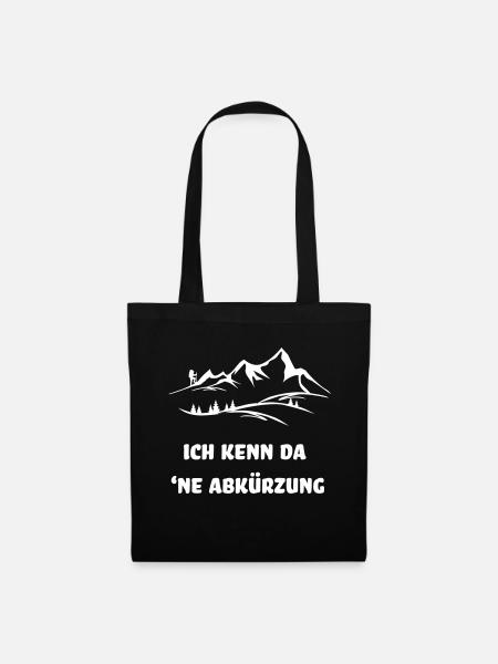 Ich kenn da 'ne Abkürzung weiss - Stoffbeutel - Schwarz