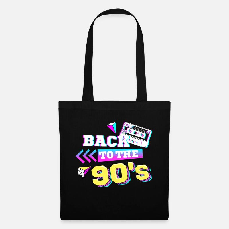 Back to the 90s 90er Jahre Retro - Stoffbeutel - Schwarz