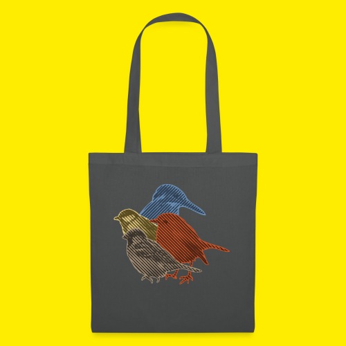 Vogelverzameling in line-art - Stoffen tas