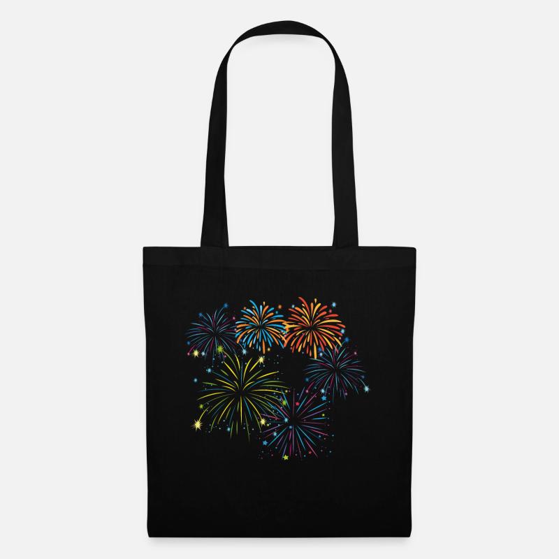 fireworks new year's eve firecracker rockets - Tote Bag - black