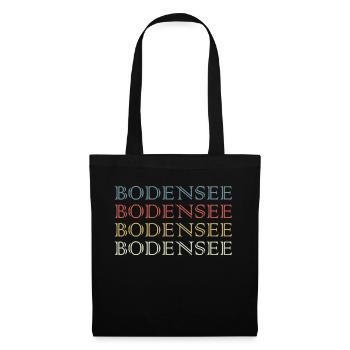 Lac de Constance Retro - Sac en tissu - noir - Devant
