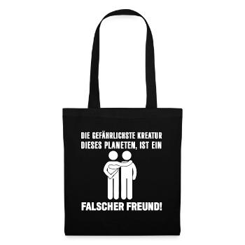Falscher Freund - Stoffbeutel - Schwarz - Vorne