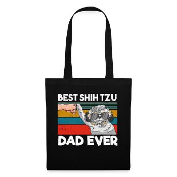 Meilleur shih Tzu Papa jamais - Sac en tissu - noir - Devant