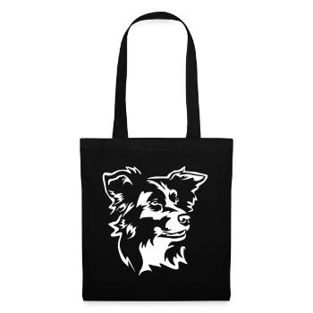 Border Collie Head "Black Edition" - Tote Bag - black - Front