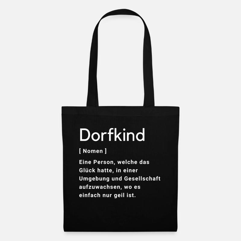 Dorfkind Definition - Stoffbeutel - Schwarz