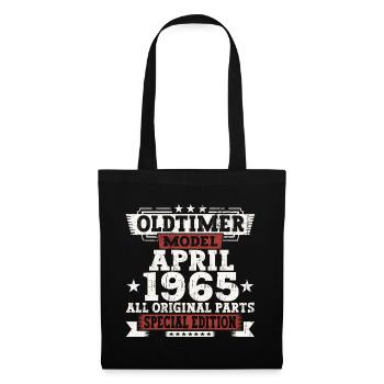 Oldtimer April 1965 58th Birthday Gift Men - Tote Bag - black - Front