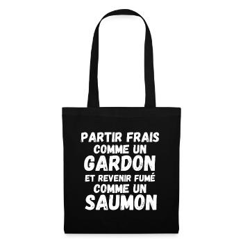 pêche, pêche humour, je suis pêcheur - Sac en tissu - noir - Devant