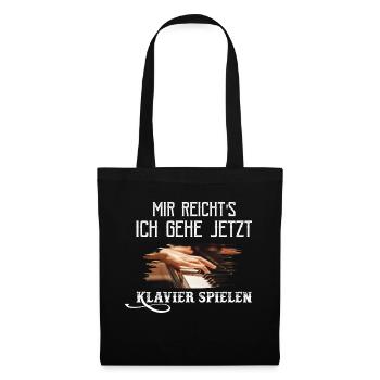Trombones And Tacos Musiker Piano - Stoffbeutel - Schwarz - Vorne
