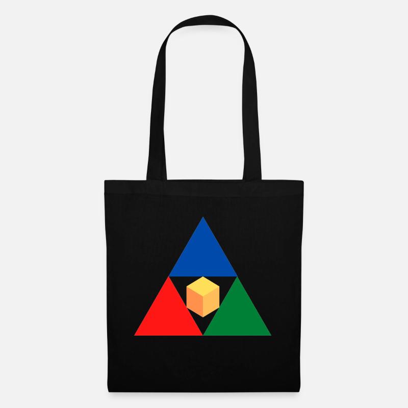Geometrie - Stoffbeutel - Schwarz