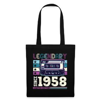 Légende 1958 62ème Anniversaire Cadeau Hommes - Sac en tissu - noir - Devant