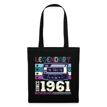 Legendary 1961 61st Birthday Gift Men - Fun - Tote Bag - black - Front