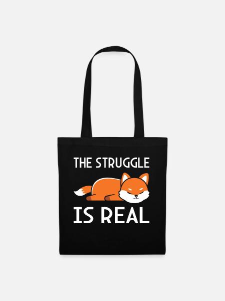 The Struggle is real - Tote Bag - black