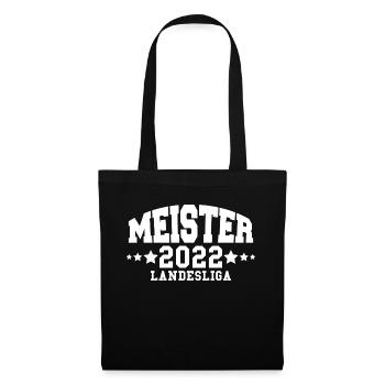 Meister 2022 Landesliga Aufstieg Fußball - Stoffbeutel - Schwarz - Vorne