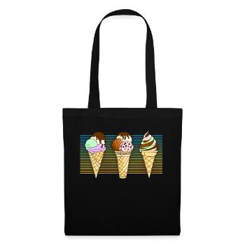 Eis - Stoffbeutel - Schwarz - Vorne